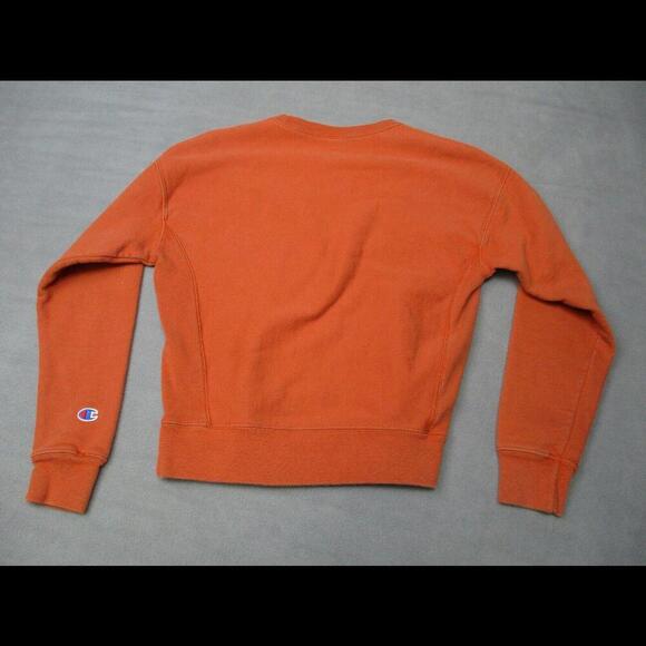 Champion LIFE Women's Reverse Weave Cropped Cut Off Crew Orange Size Small - Picture 7 of 8